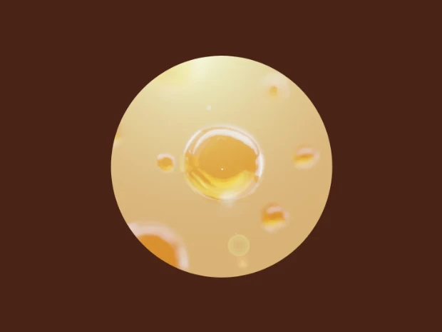 Pale green droplet to represent omega fatty acids