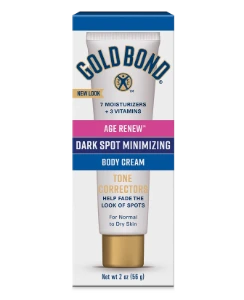 Front of Gold Bond Dark Spot Minimizing Body Cream box