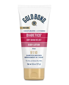 Front of Gold Bond Diabetics’ Dry Skin Relief Lotion tube
