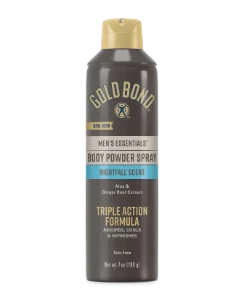 Front of Gold Bond Men's Essentials Body Powder Spray - Nightfall can