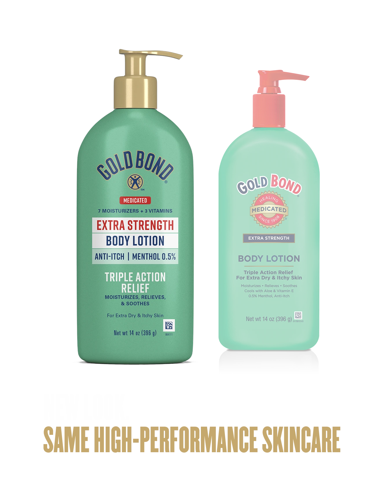 Gold Bond Extra Strength Medicated Body Lotion Old VS New