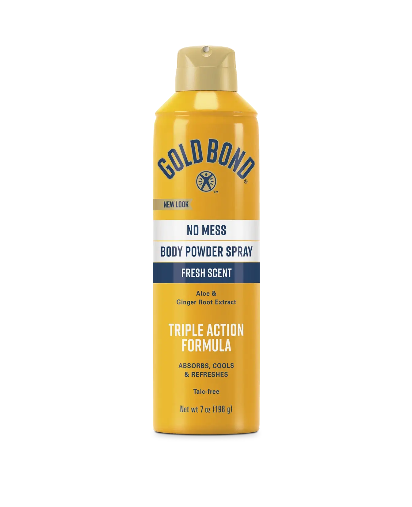 Front of Gold Bond No Mess Body Powder Spray – Fresh can