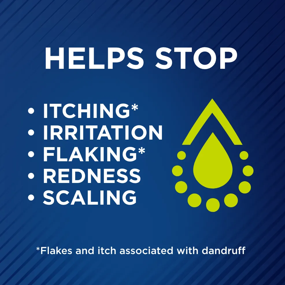 Packaging of Selsun blue® Naturals Itchy Dry Scalp Antidandruff Shampoo bottle and benefit statements.