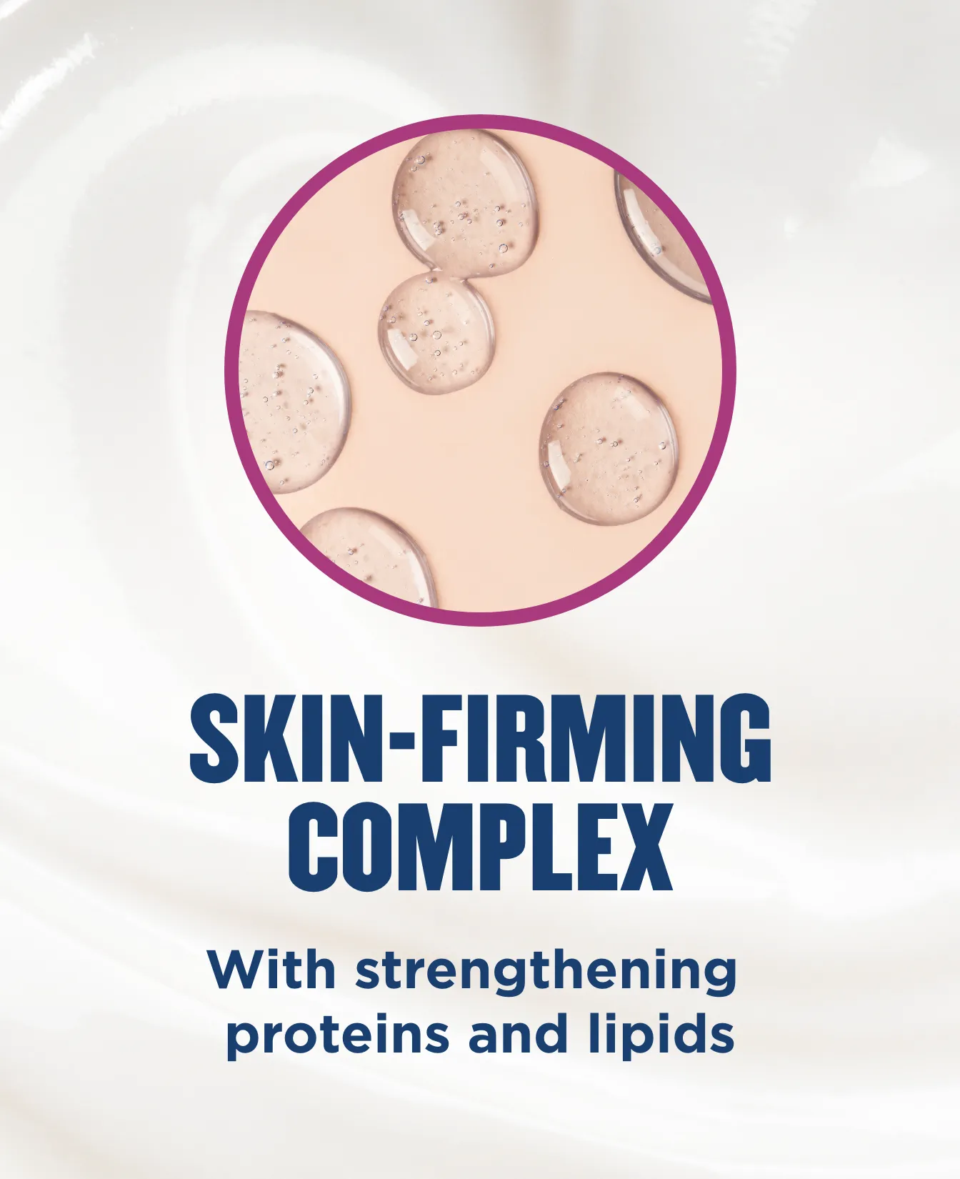 Packaging of Gold Bond® Tight & Firm Body & Face Lotion and benefit statements.