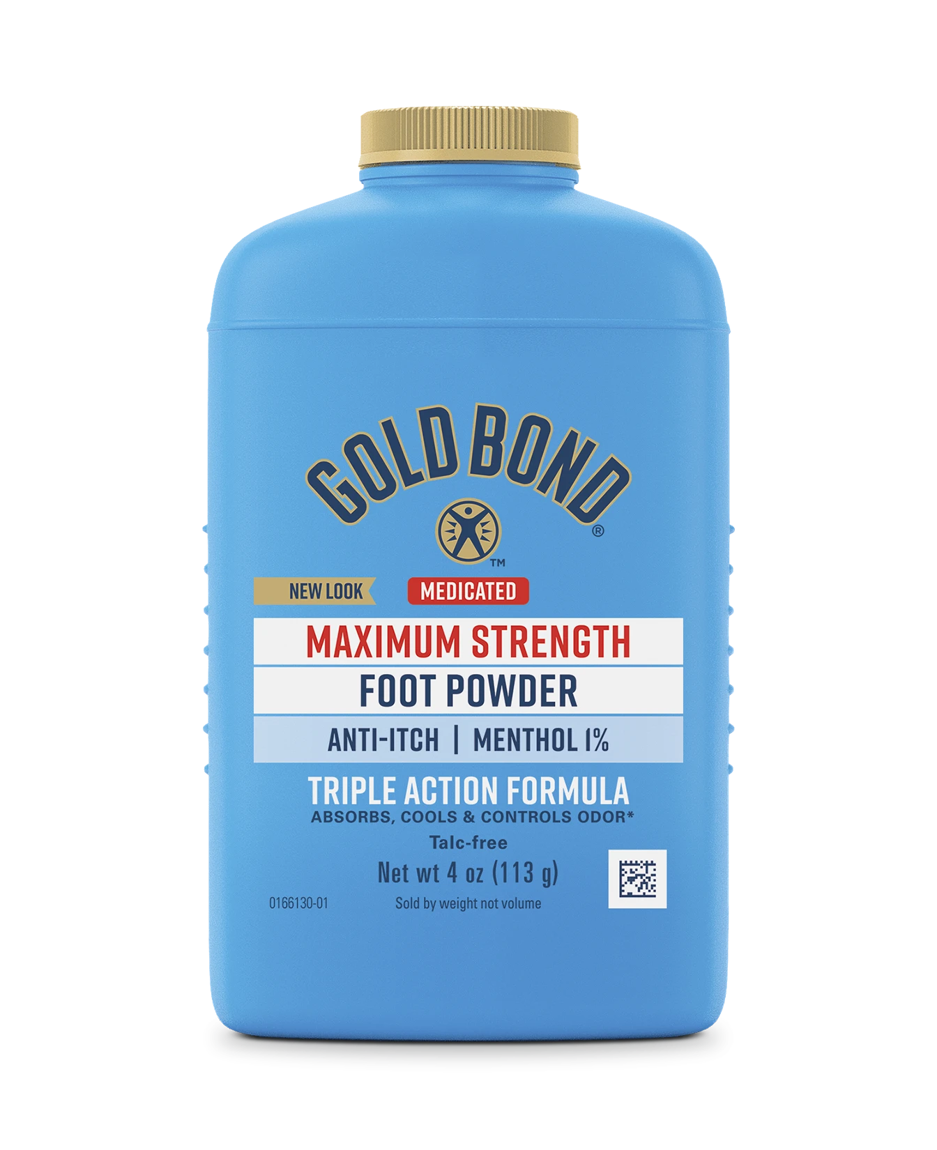 Front of Gold Bond Maximum Strength Medicated Foot Powder bottle 4oz