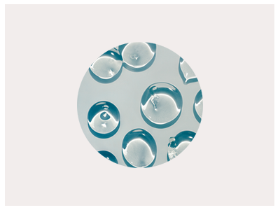 Hyaluronic acid droplets