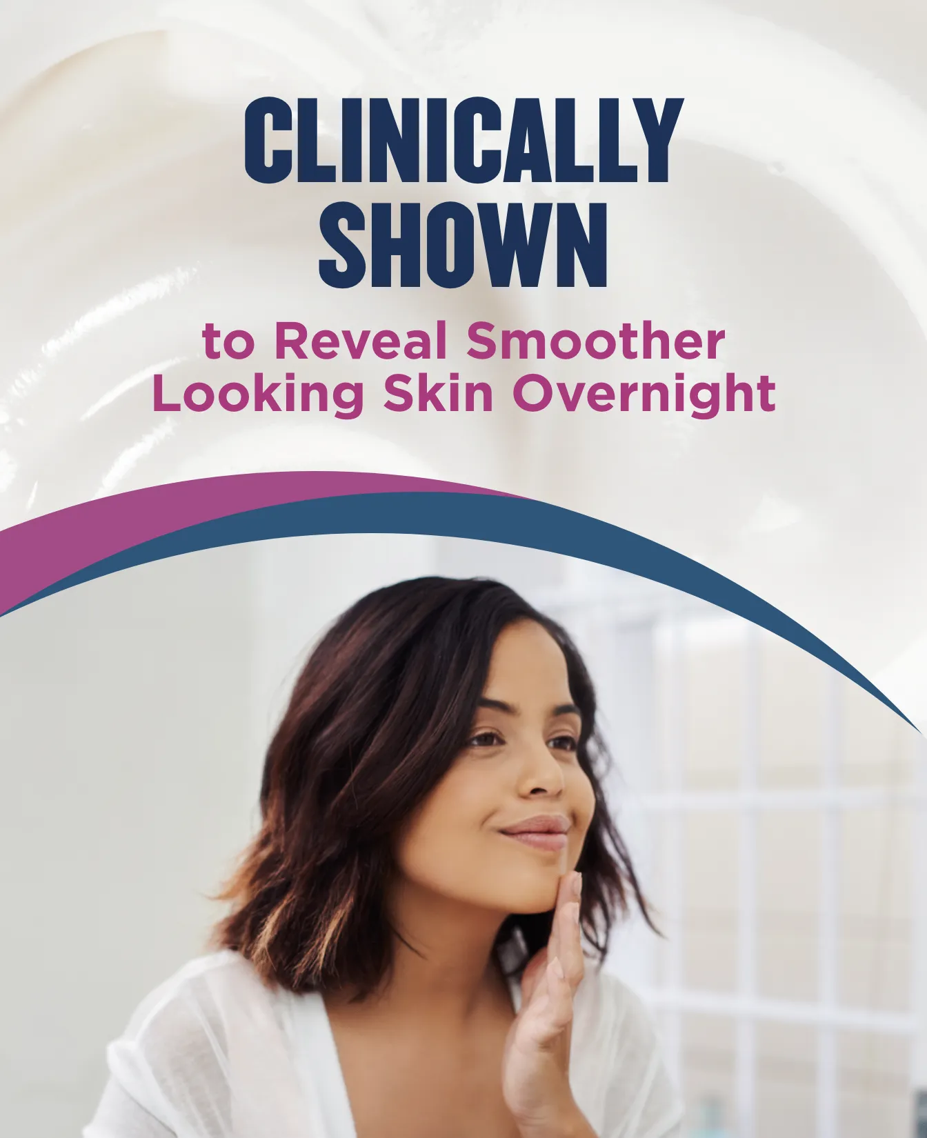 Packaging of Gold Bond® Age Renew Retinol Overnight Body & Face Lotion and benefit statements.