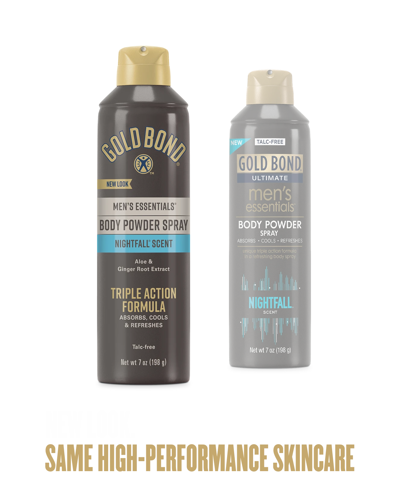 Gold Bond Men's Essentials Body Powder Spray - Nightfall Old VS New
