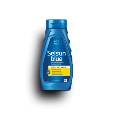 Assortment of Selsun blue® shampoos recommended for daily dandruff prevention
