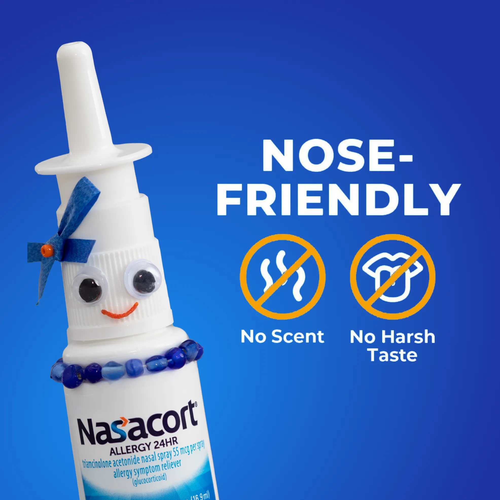 Nasacort® Allergy 24HR product images - front and back of product and packaging