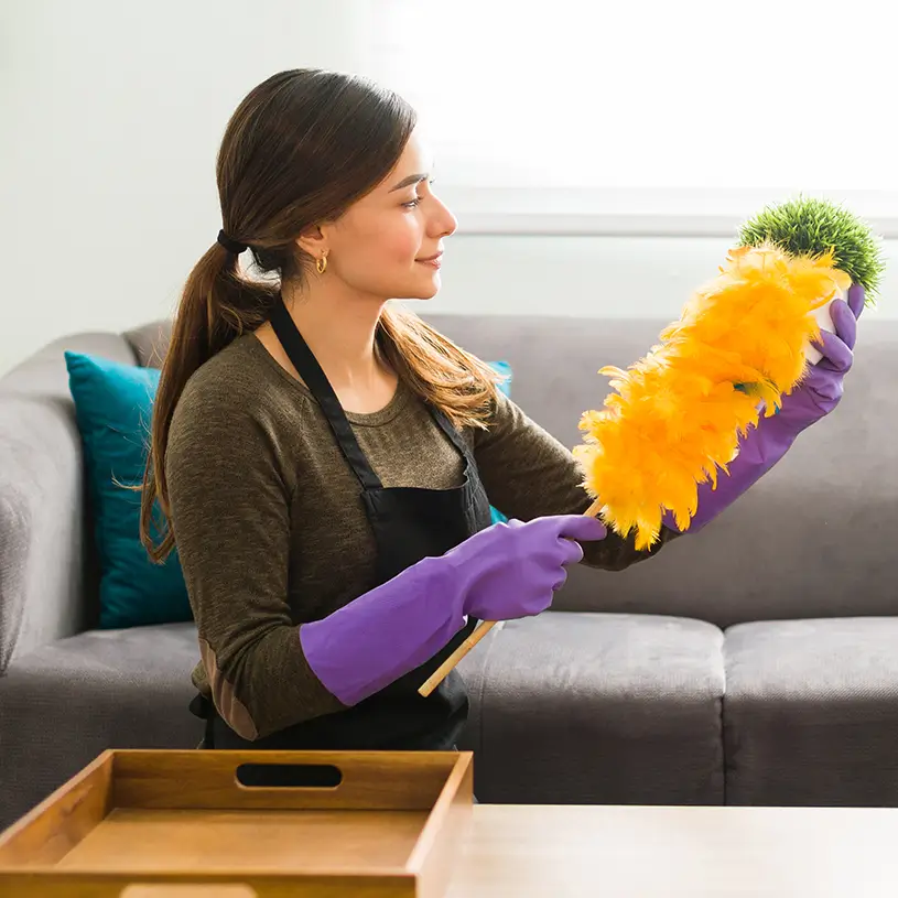 mujer-limpienado- polvo