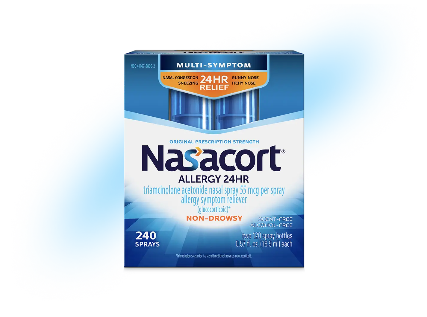 Nasacort® Allergy 24HR product image - front of product and packaging