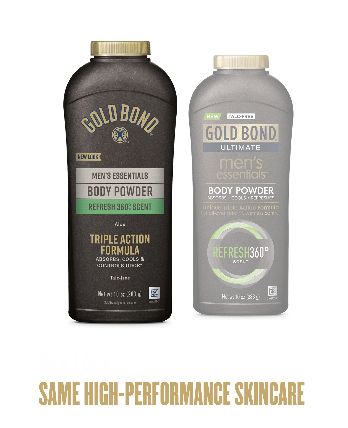 Gold Bond Men's Essentials Body Powder - Refresh 360° scent Old VS New