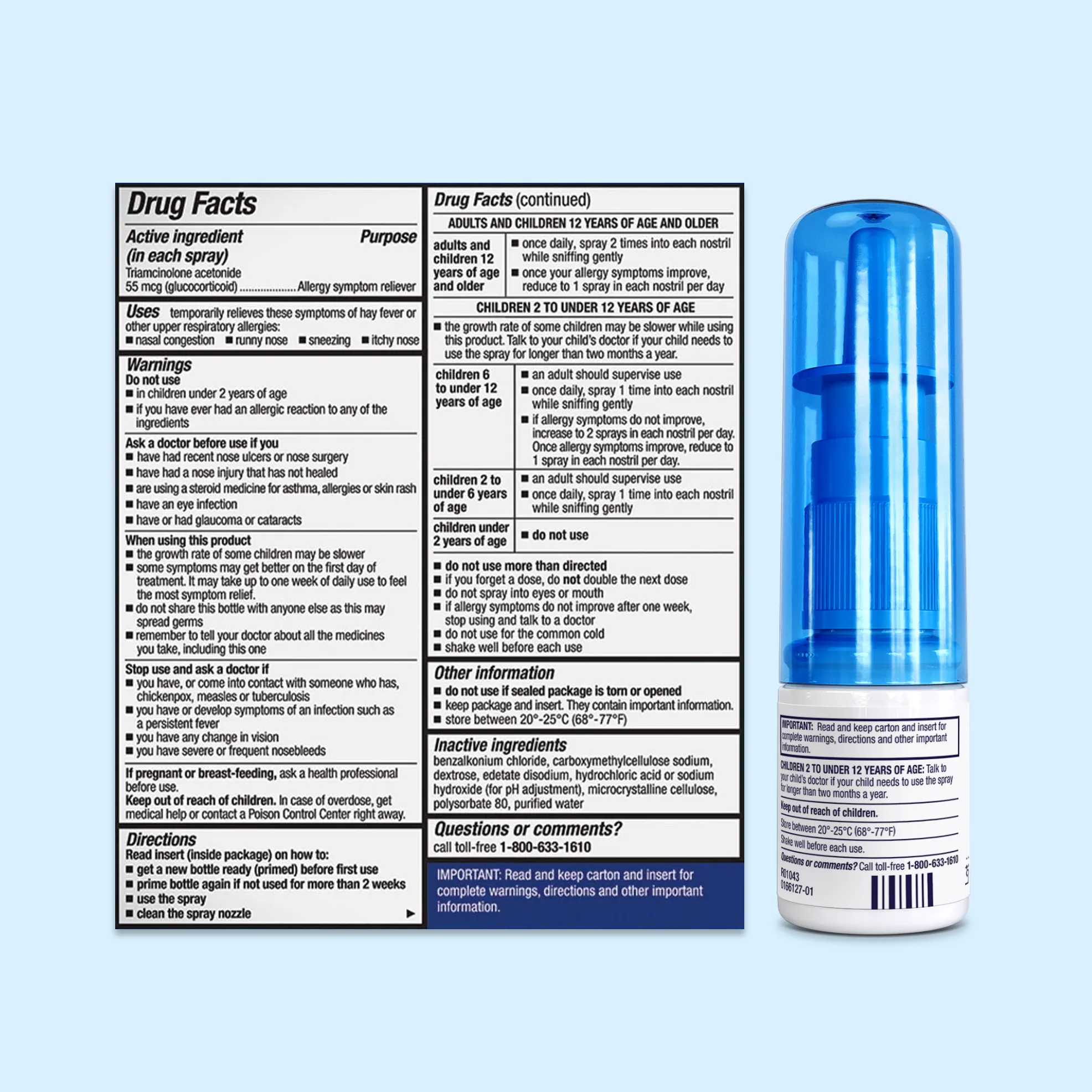 Nasacort® Allergy 24HR product images - front and back of product and packaging