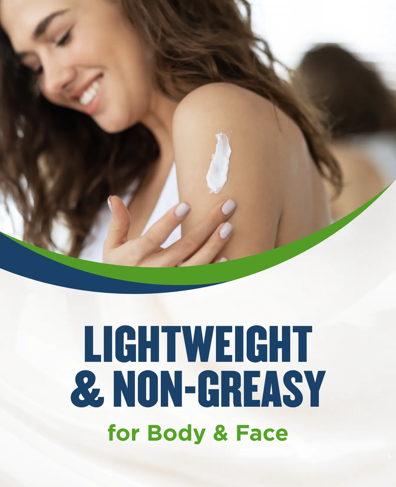 Packaging of Gold Bond® Healing Sensitive Daily Body & Face Lotion and benefit statements.