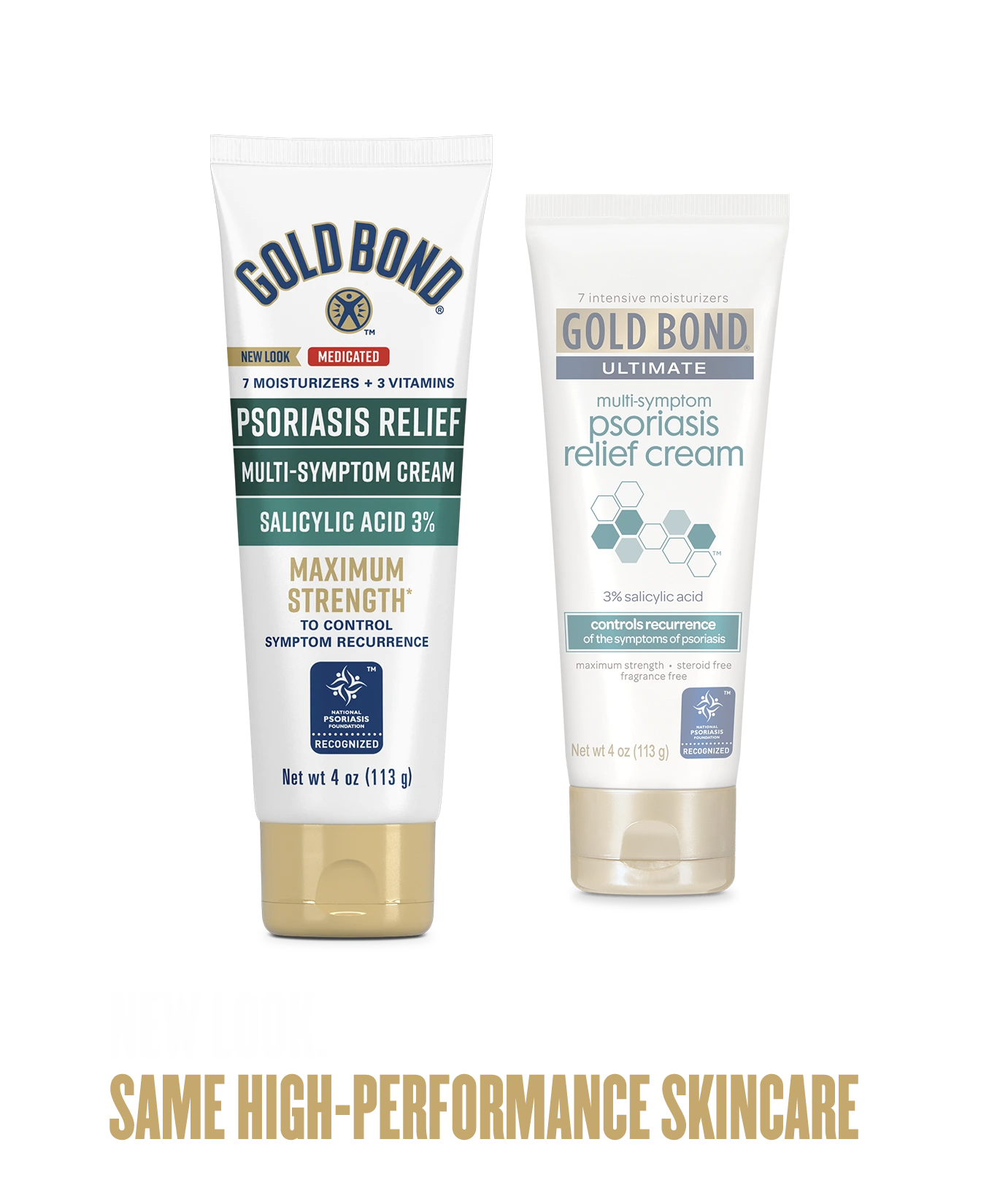 Psoriasis Relief Medicated Multi-Symptom Cream Old vs. New